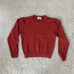 Wilfred Red/Amber Merino Wool Crew Neck Sweater